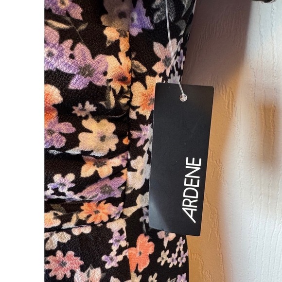 Ardene XL Floral Romantic Feminine Wrap Front Spring Puff Sleeve NWT Mini Dress - Picture 6 of 12